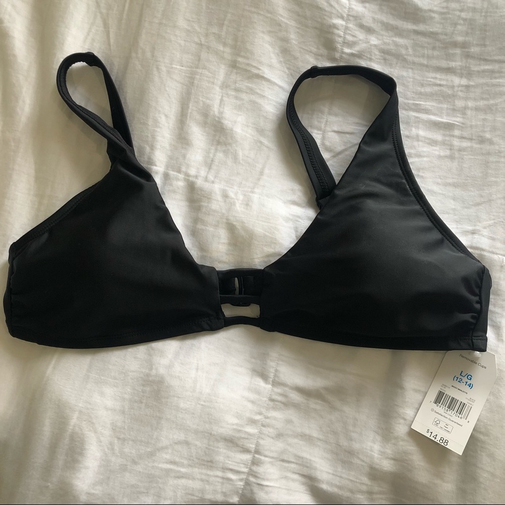 Black Modern Bikini Top